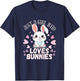 Just A Girl Who Loves Bunnies Rabbit Bunnies Lover Girls T-Shirt - T-Shirt | Navy