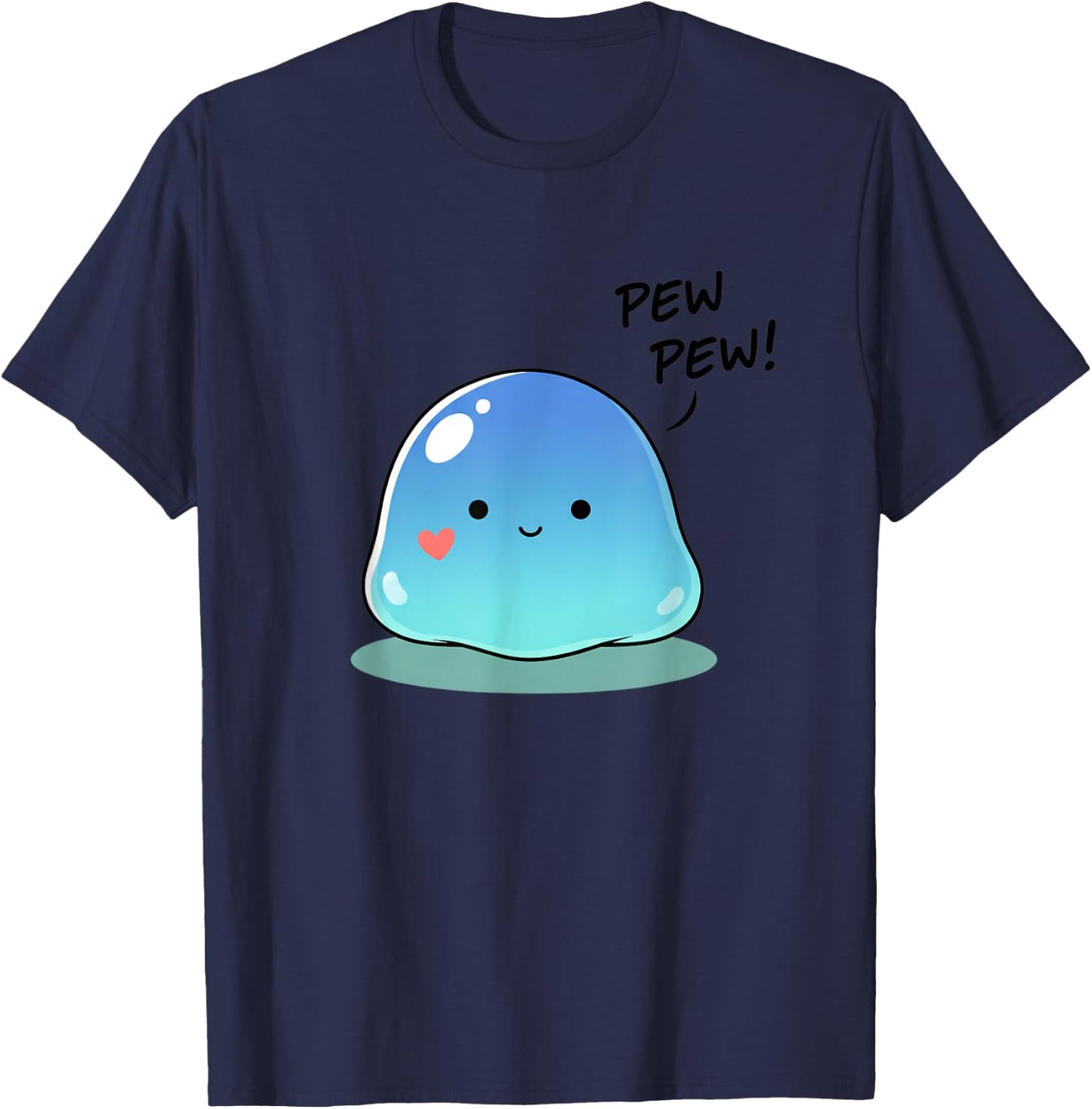 Pew Pew Kawaii Slime Cute Anime Jelly Funny Gaming T-Shirt - T-Shirt | Navy