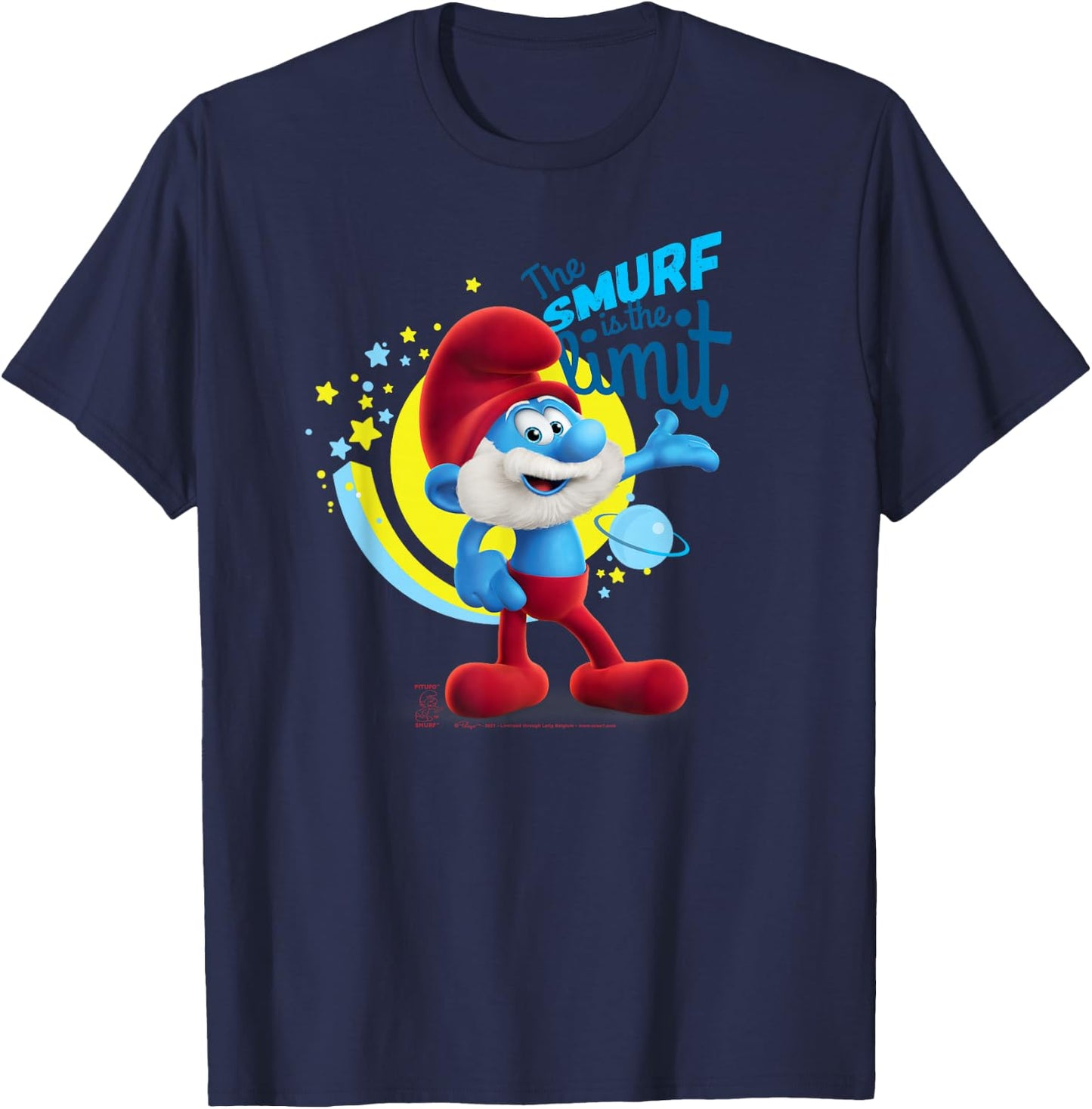 The Smurfs Papa Smurf The Smurf is The Limit T-Shirt - T-Shirt | Navy