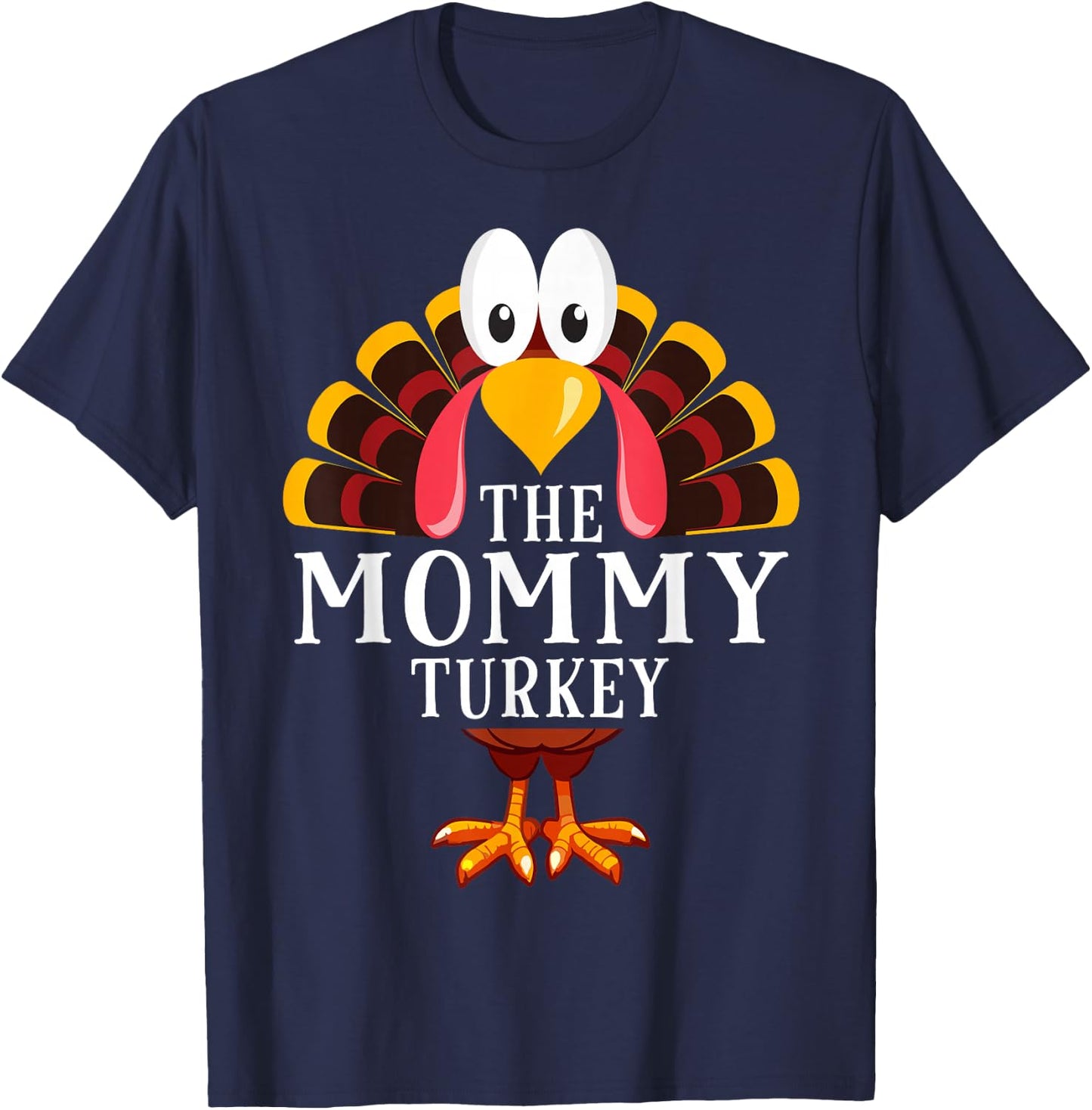 Thanksgiving The Mommy Turkey Matching T-Shirt - T-Shirt | Navy