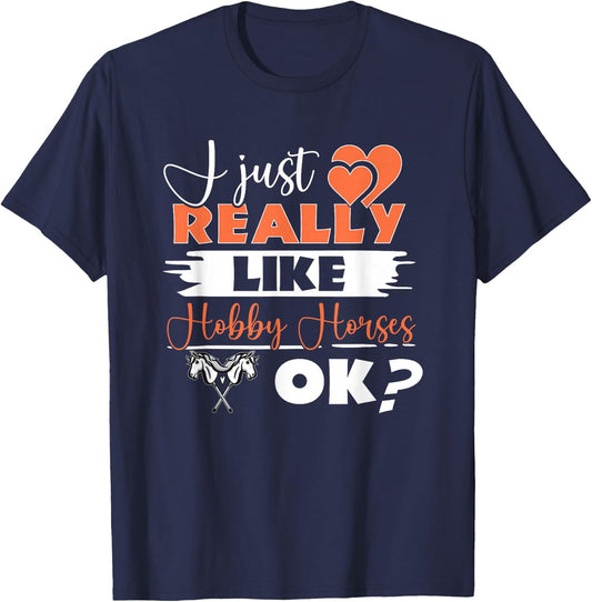 Hobby Horsing Stick Horse Riding Horse Rider Hobby Horse T-Shirt - T-Shirt | Navy