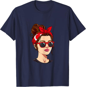 Turkish Girl Turkey T-Shirt - T-Shirt | Navy