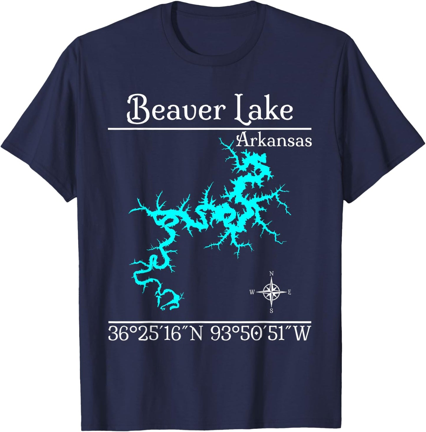 Beaver lake, Arkansas T-Shirt - T-Shirt | Navy