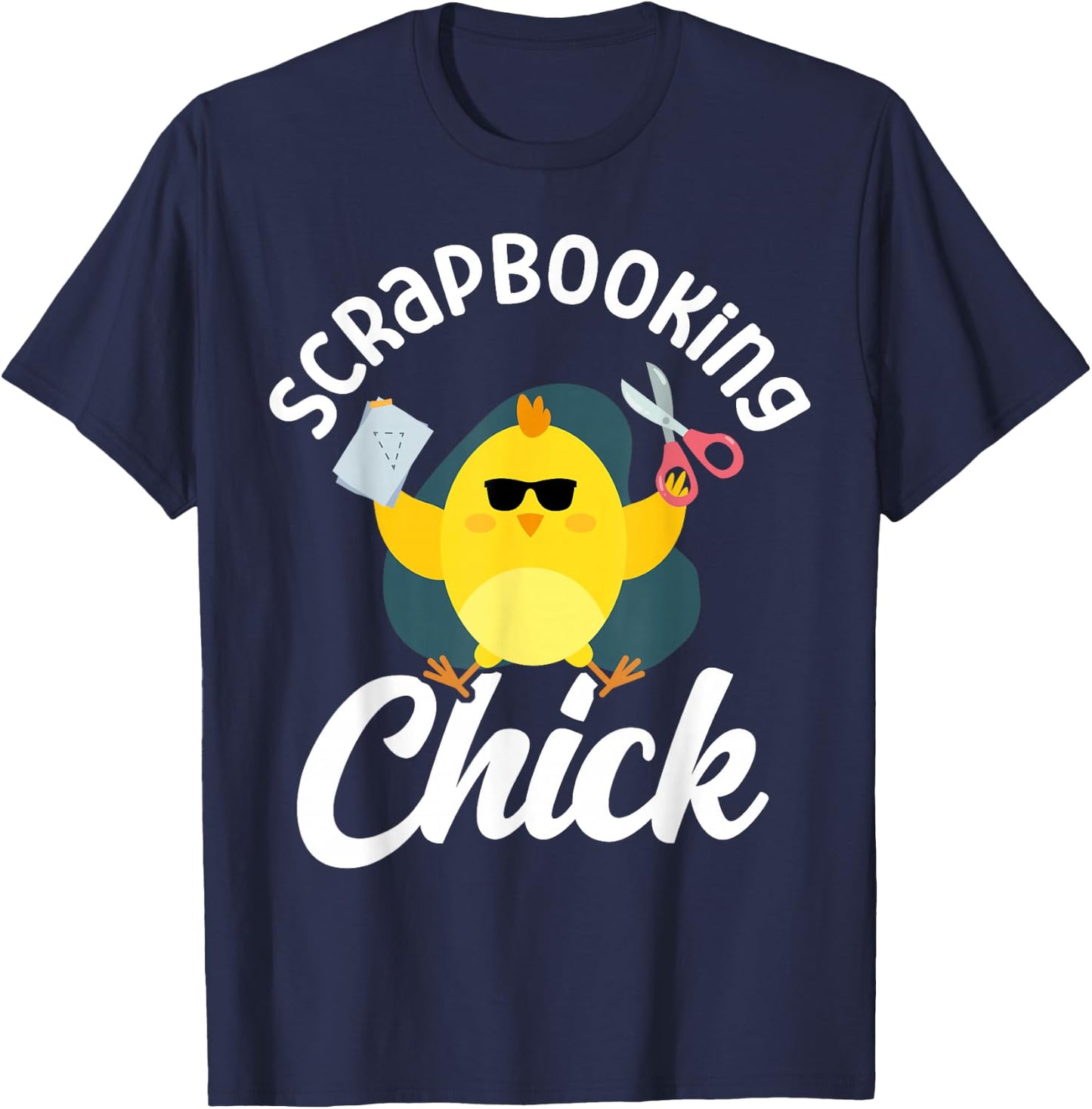 Scrapbooking Chicken Girl Scrapbooking Chick T-Shirt - T-Shirt | Navy