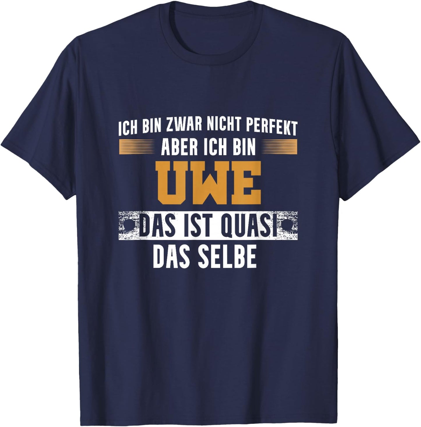 Name Uwe I am Uwe , black T-Shirt - T-Shirt | Navy