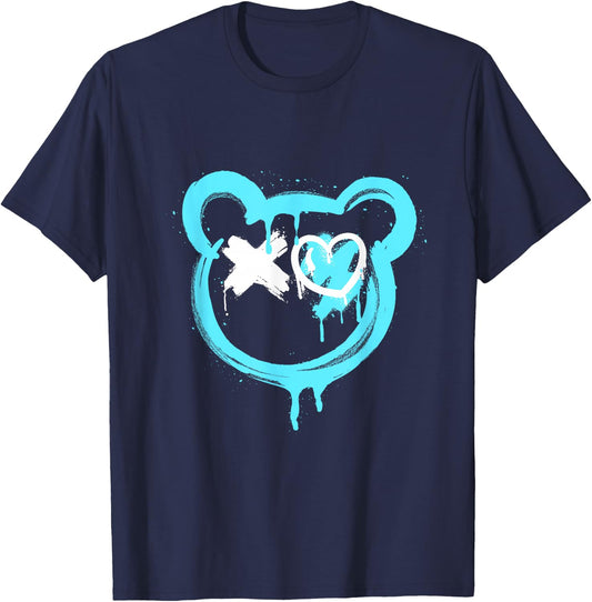 Graffiti Bear Love Punk Spray Paint Art Graffiti Bear T-Shirt - T-Shirt | Navy