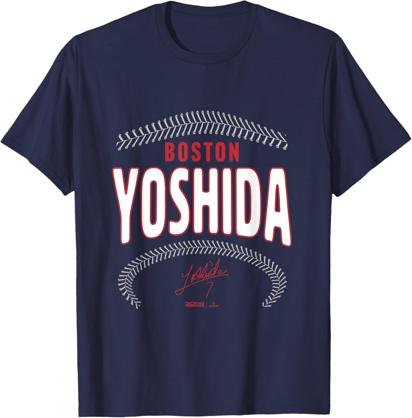 Masataka Yoshida Boston Baseball Name & Number (Front&Back) T-Shirt - T-Shirt | Navy