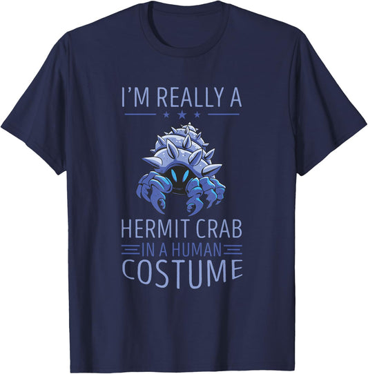 Hermit Crab Human Costume Sea Animals Hermit Crab Lover T-Shirt - T-Shirt | Navy