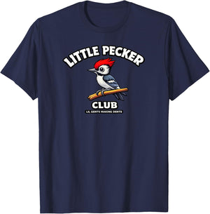 Little Pecker Club Funny Woodpecker Adult Humor T-Shirt - T-Shirt | Navy