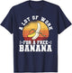 A Lot Of Work For A Free Banana Funny Running Marathon Retro T-Shirt - T-Shirt | Navy
