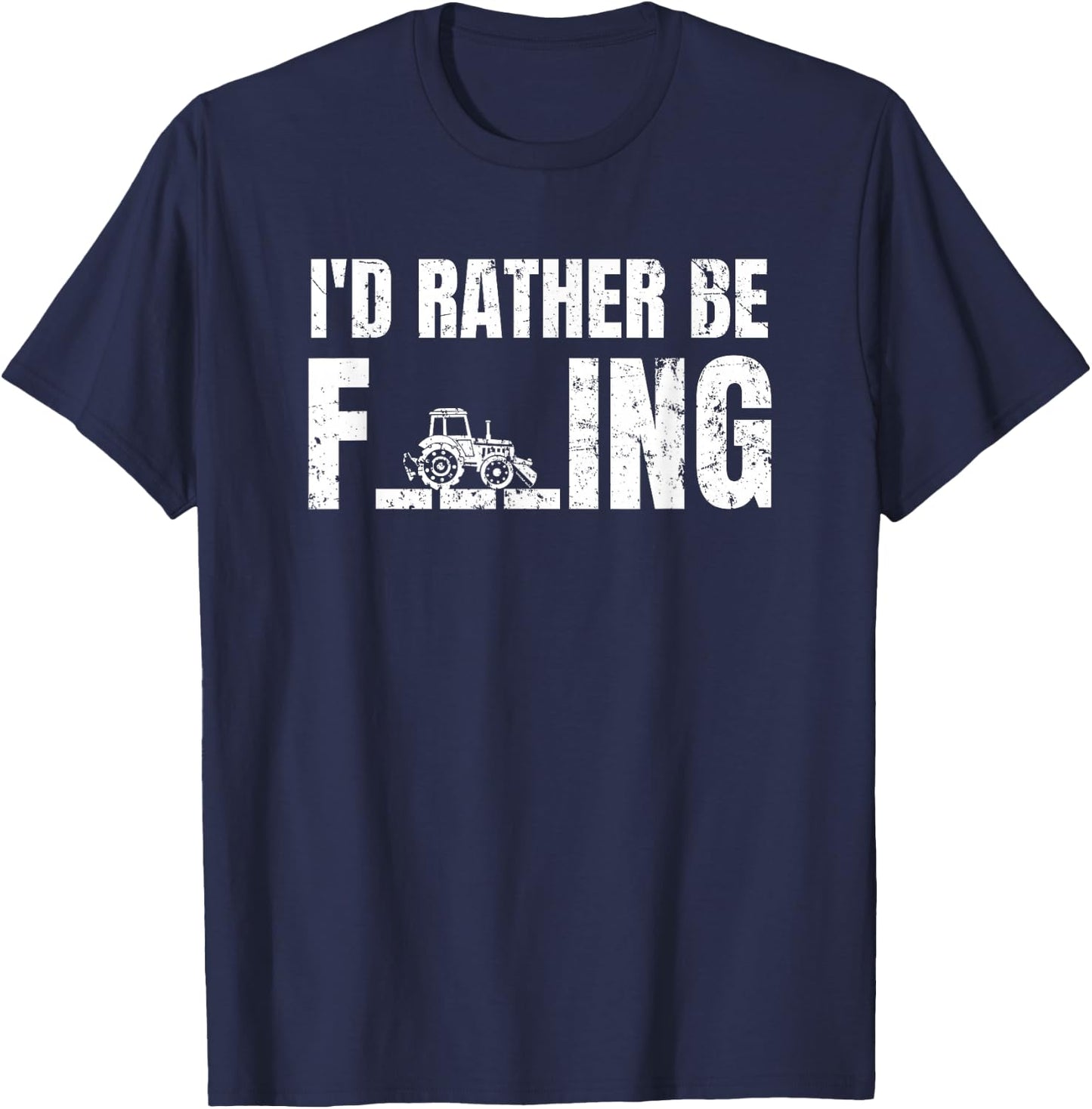 Tractor I'd Rather Be Farming T-Shirt - T-Shirt | Navy