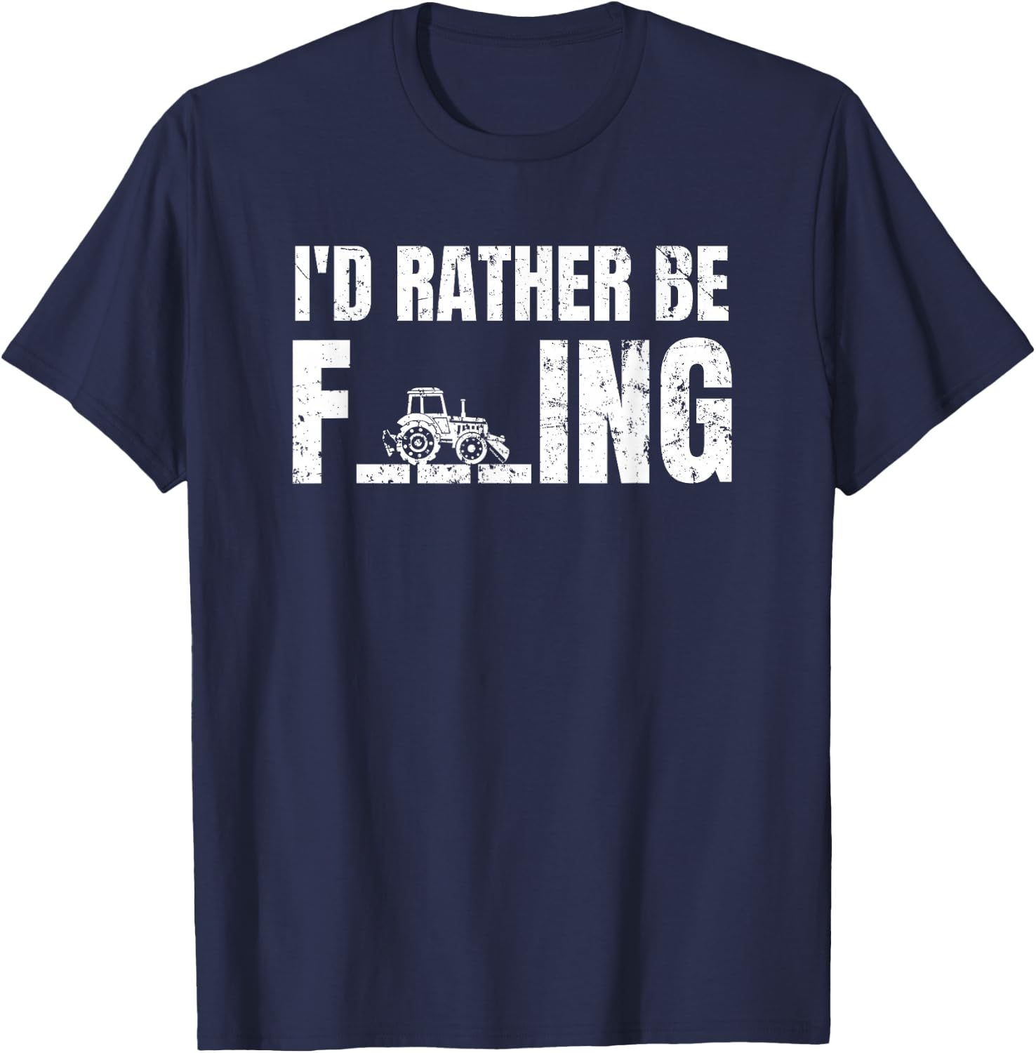 Tractor I'd Rather Be Farming T-Shirt - T-Shirt | Navy