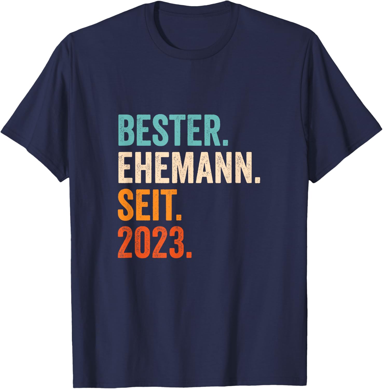 Bester Ehemann Seit 2023 | 3 Hochzeitstag 3 Jahre T-Shirt - T-Shirt | Navy