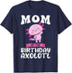 Mom of the Birthday Axolotl Birthday T-Shirt - T-Shirt | Navy