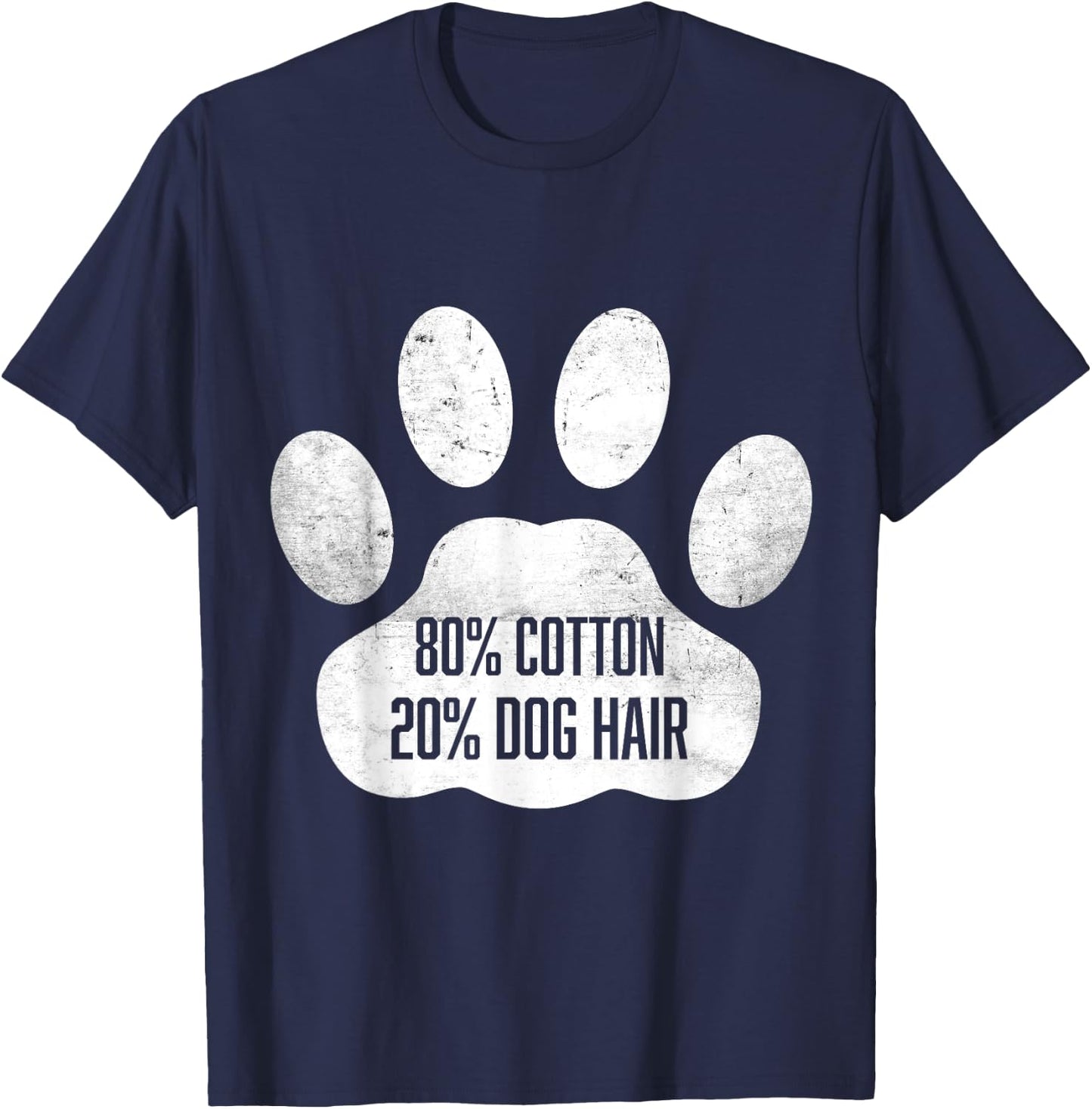 Cotton Dog Hair - Traces Of Dog - Dog Sayings Women Girls Kids T-Shirt - T-Shirt | Navy