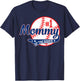 Mommy of Rookie 1st Birthday Baseball Theme Matching Party T-Shirt - T-Shirt | Navy