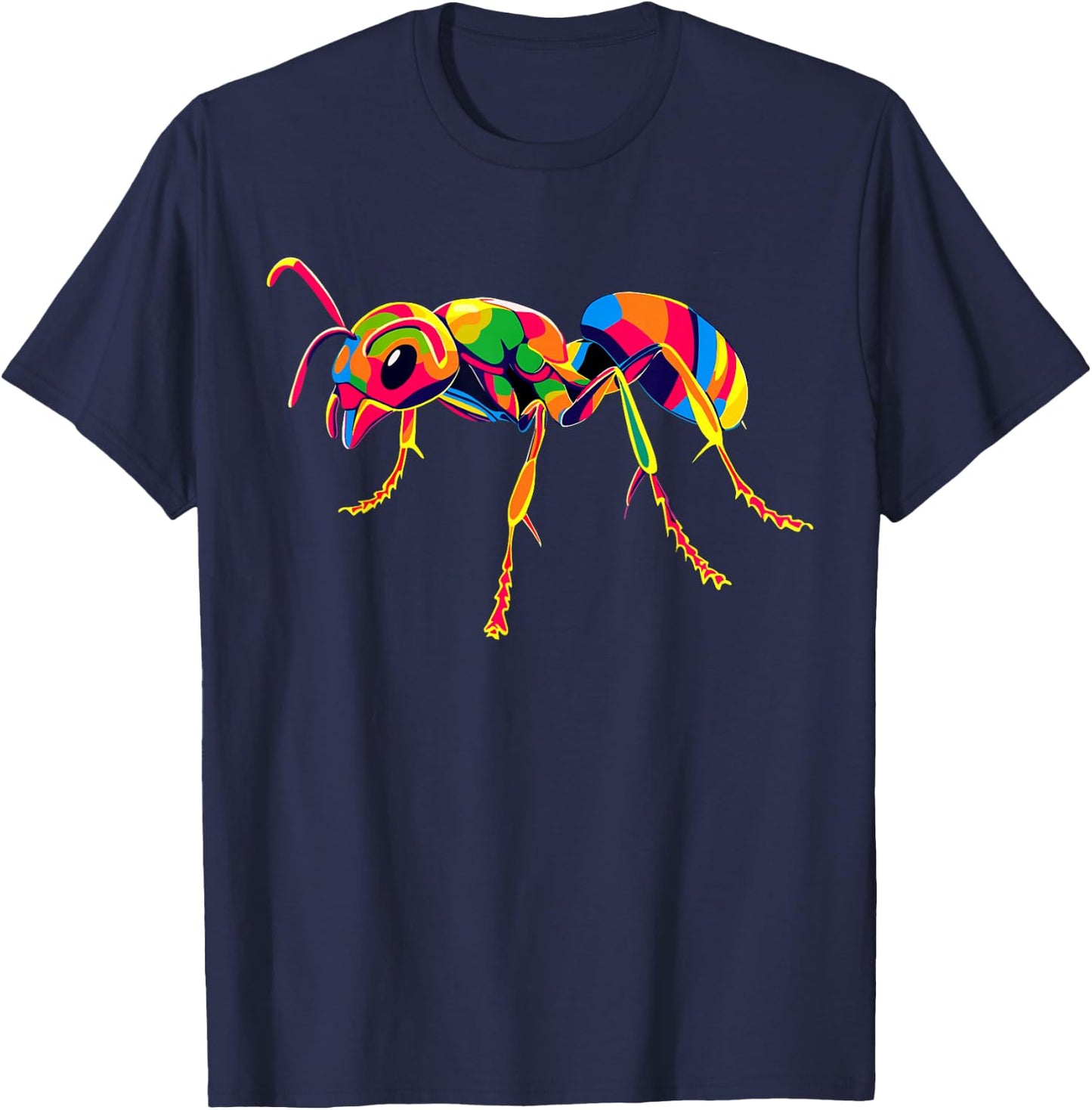 Ant Forest Ant Fire Ant Insect Small Cute Ants , black T-Shirt - T-Shirt | Navy