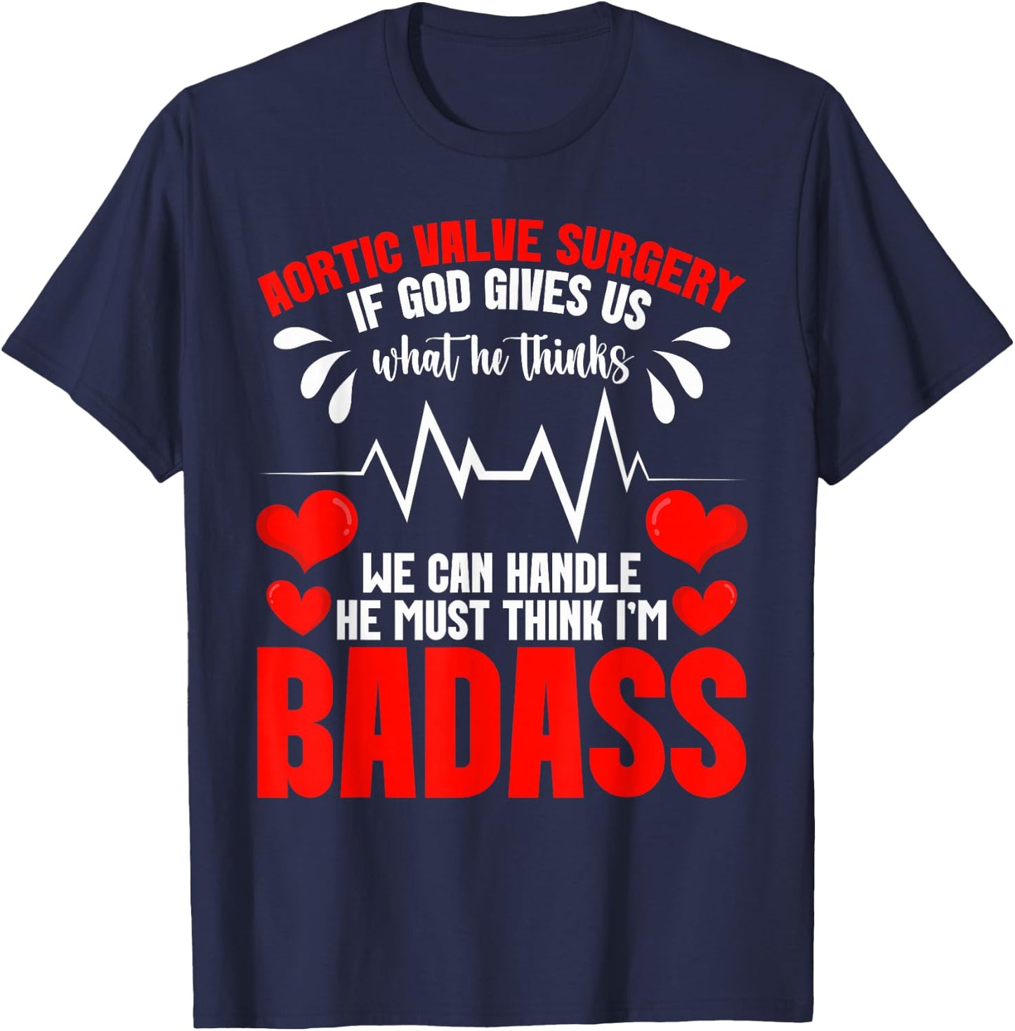 Heart Valve Replacement Surgery Aortic Valve Repair T-Shirt - T-Shirt | Navy