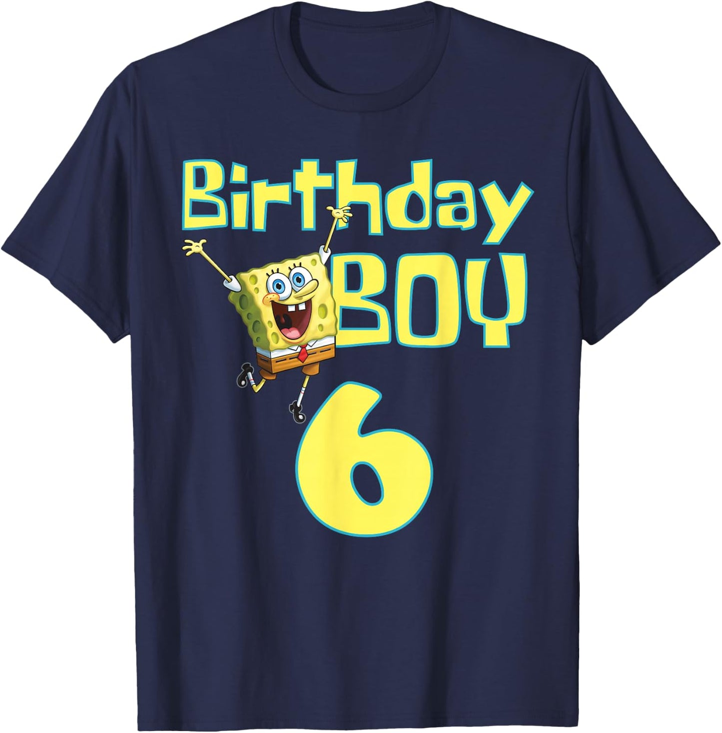 Mademark x SpongeBob SquarePants - SpongeBob SquarePants Birthday Boy 6 T-Shirt - T-Shirt | Navy