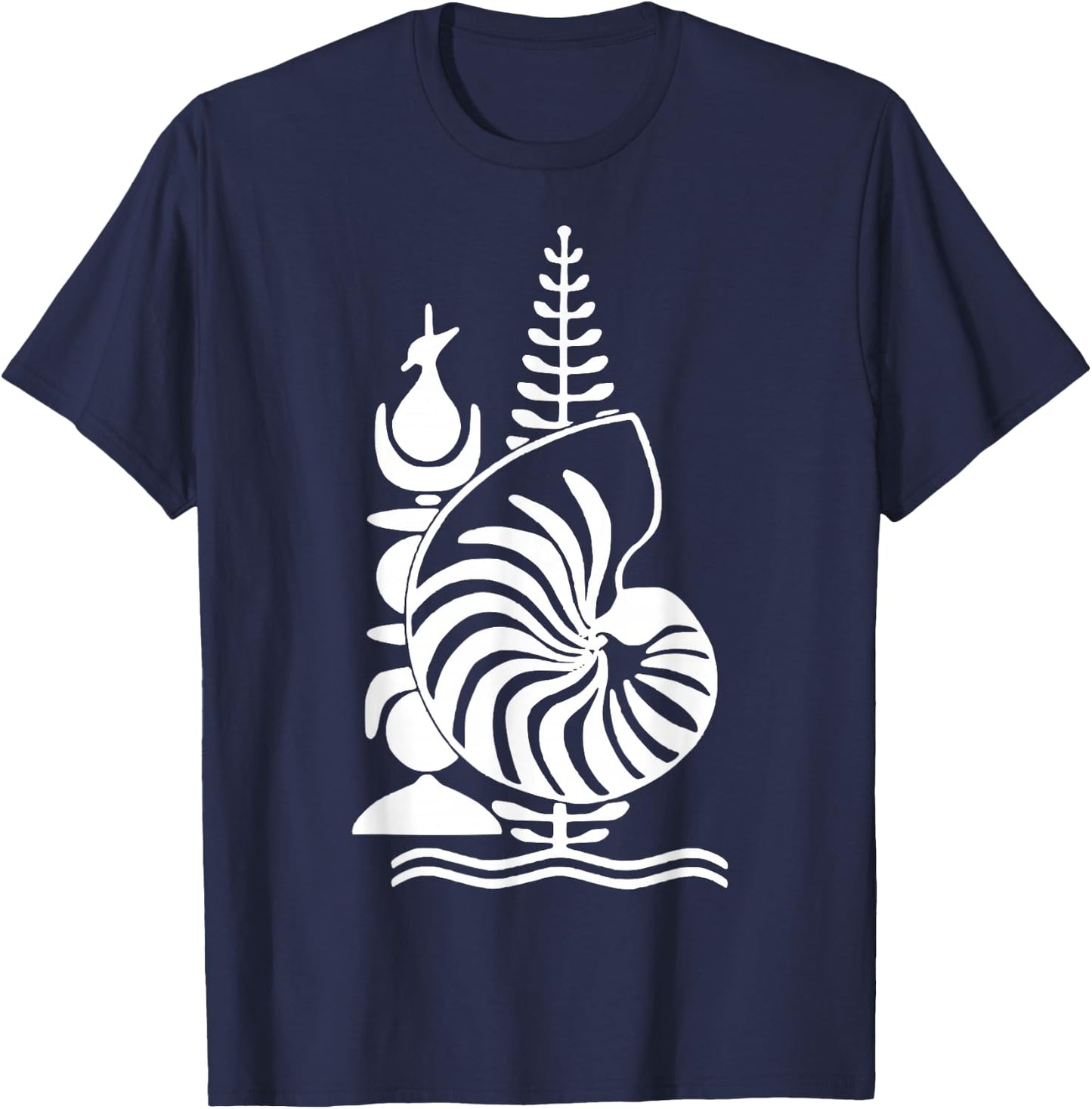 Kanak Emblem New Caledonia Gift, Black, S T-Shirt - T-Shirt | Navy