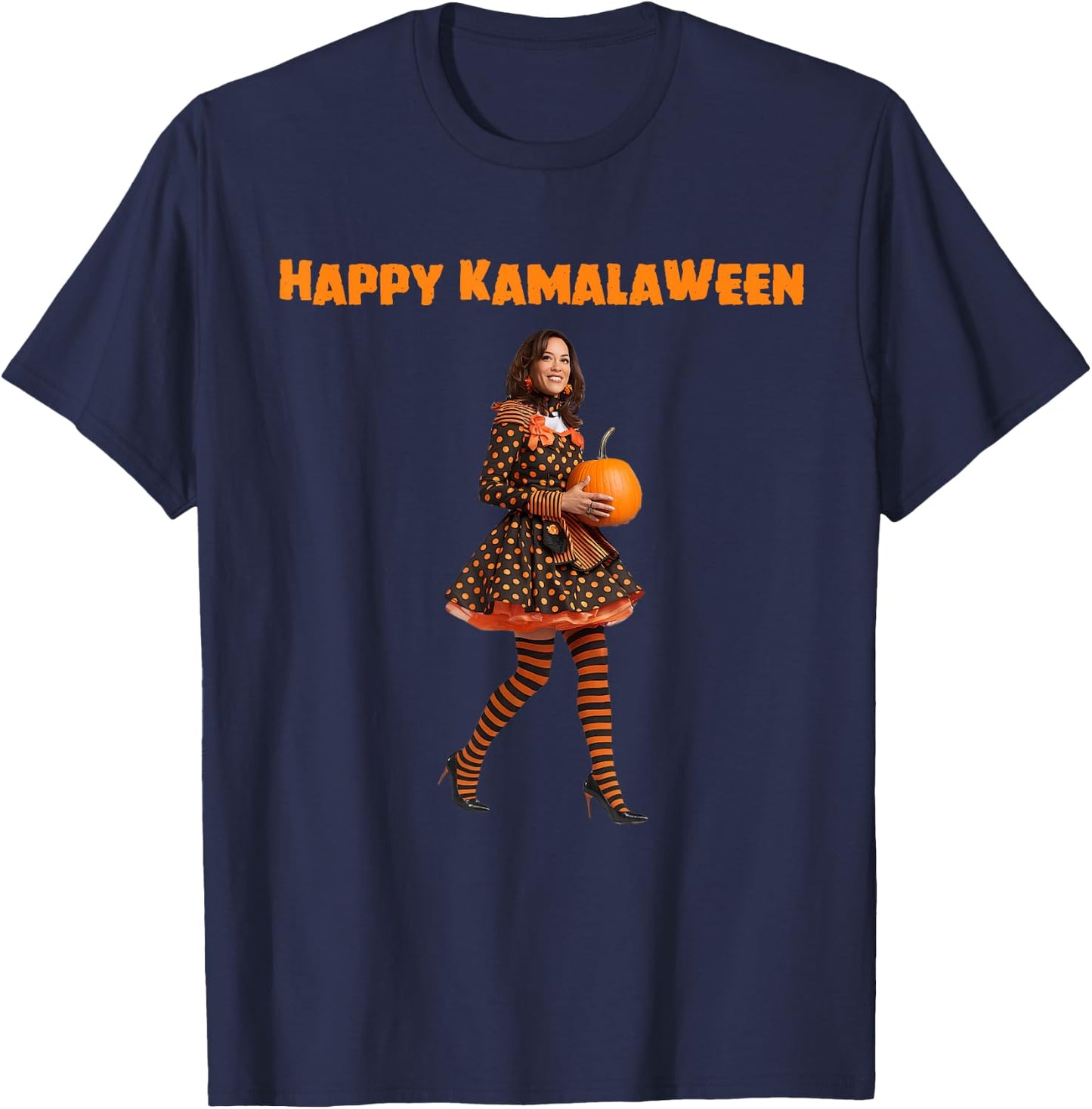 Happy Kamalaween Vote Kamala Harris 2024 Halloween Costume T-Shirt - T-Shirt | Navy