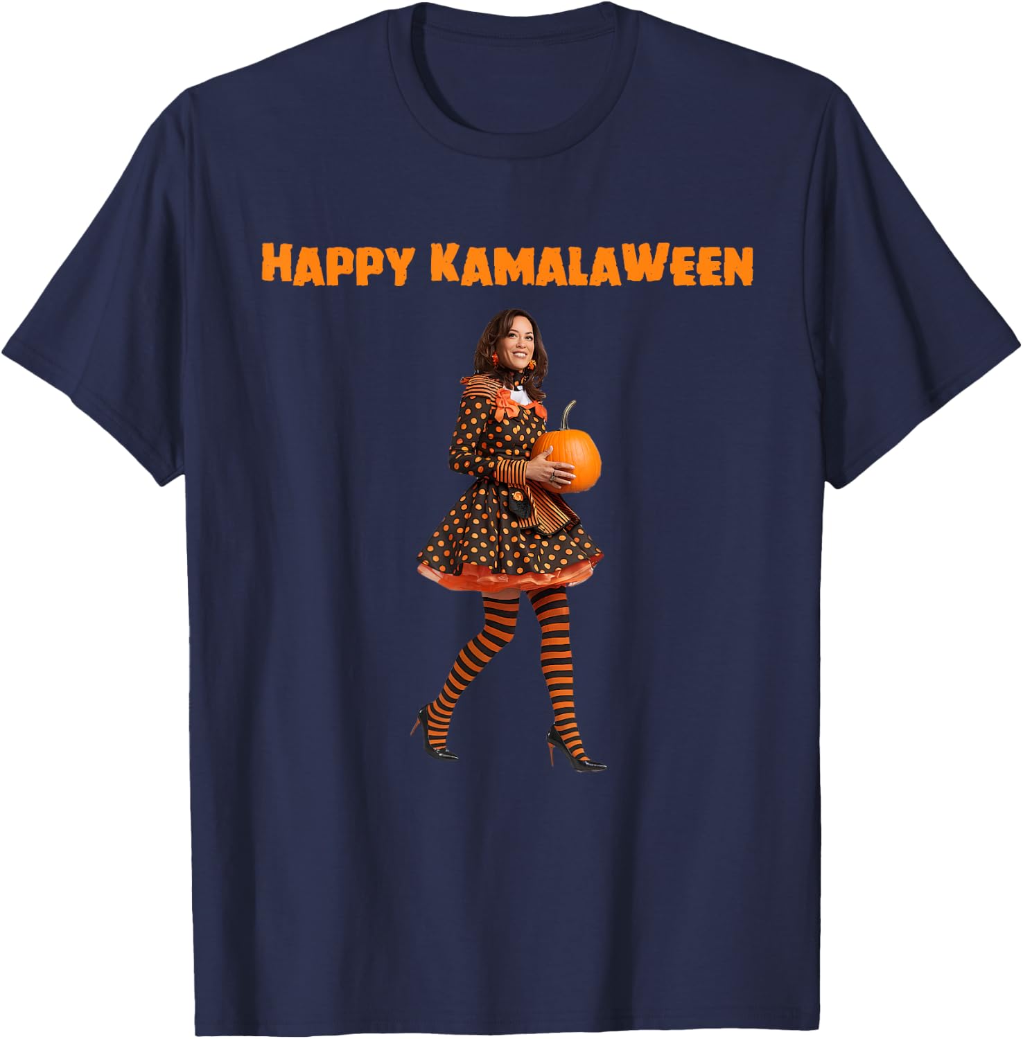 Happy Kamalaween Vote Kamala Harris 2024 Halloween Costume T-Shirt - T-Shirt | Navy
