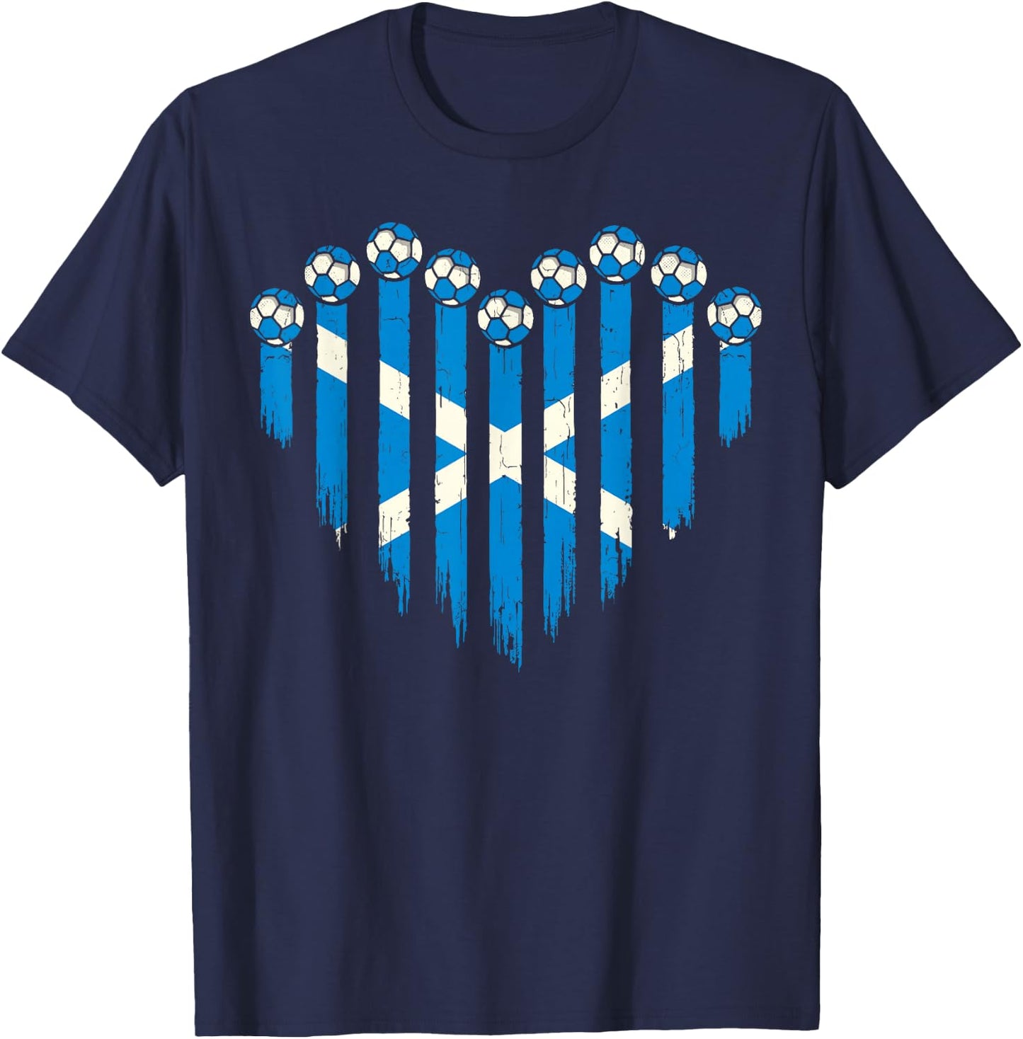 Scottish Flag Novelty Scotland T-Shirt - T-Shirt | Navy