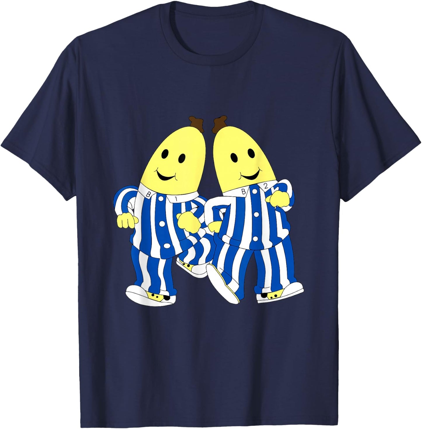 Funny Cute Stars B1 B2 Banana in Pajama , black T-Shirt - T-Shirt | Navy