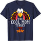 Thanksgiving The Cool Mom Turkey Matching T-Shirt - T-Shirt | Navy