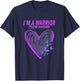 Epilepsy Awareness I'm A Warrior Heart Butterfly T-Shirt - T-Shirt | Navy