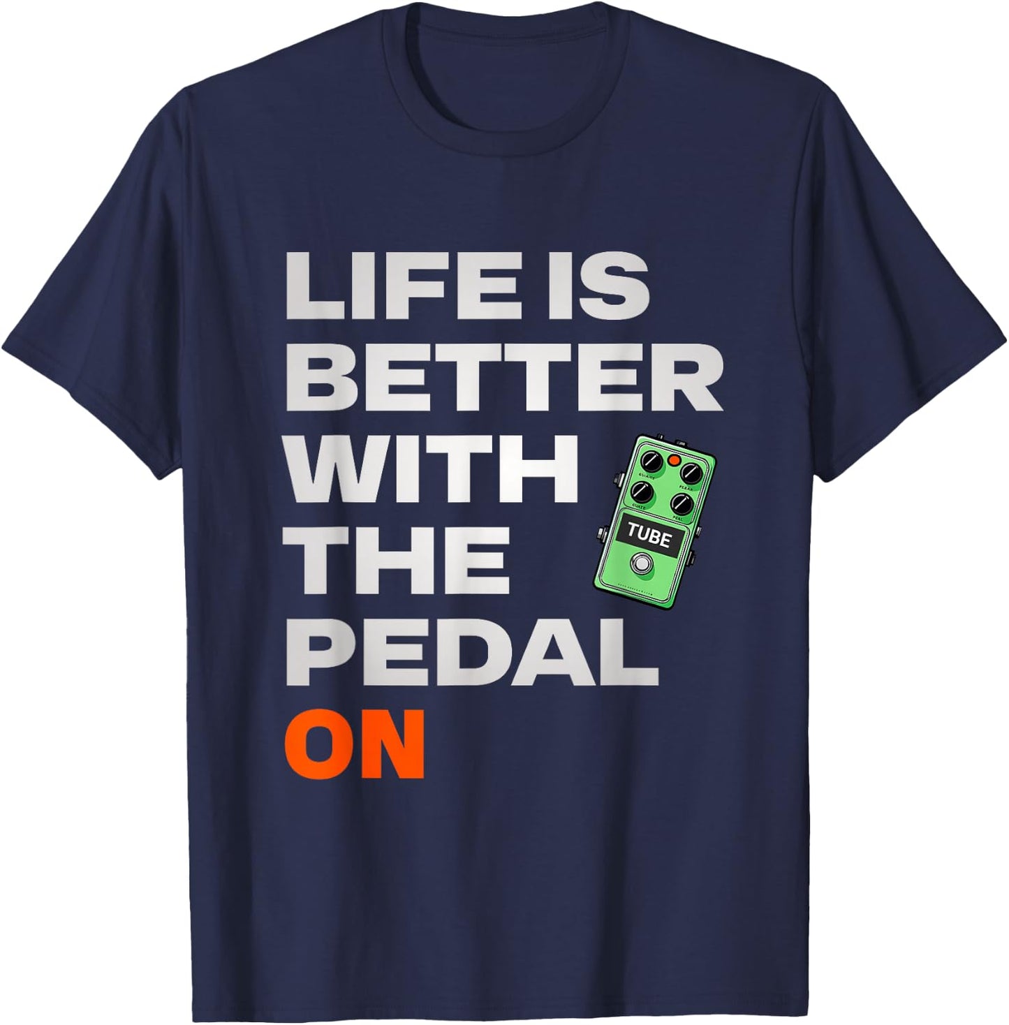 Funny Guitarist Guitar Players Effect Pedal Overdrive T-Shirt - T-Shirt | Navy