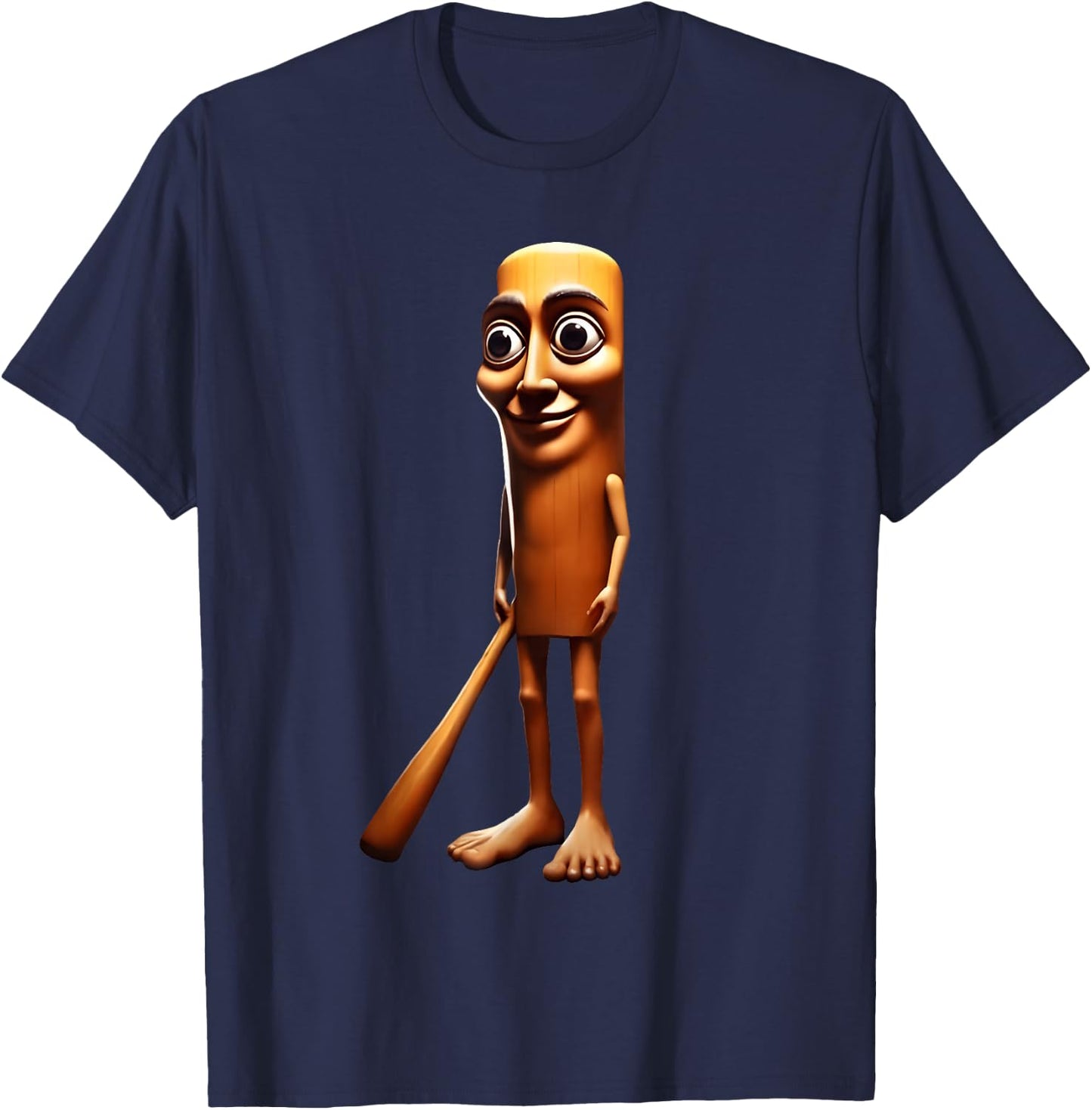 Lustiger Italienischer Brainrot Meme Tung Tung Tung Sahur T-Shirt - T-Shirt | Navy