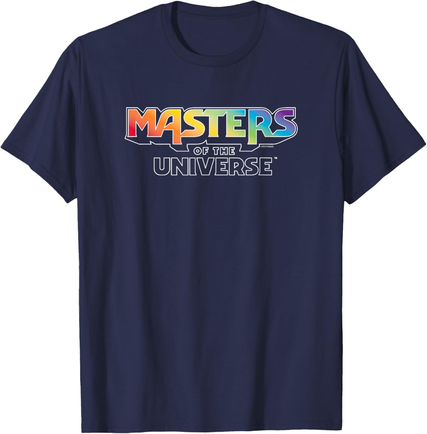 Masters Of The Universe Rainbow Logo , black T-Shirt - T-Shirt | Navy