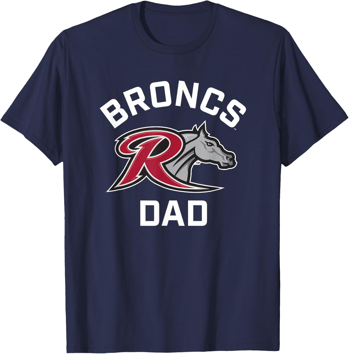 Rider University Broncs Arched Dad T-Shirt - T-Shirt | Navy