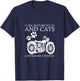 I like motorcycles and cats and maybe 3 people T-Shirt - T-Shirt | Navy