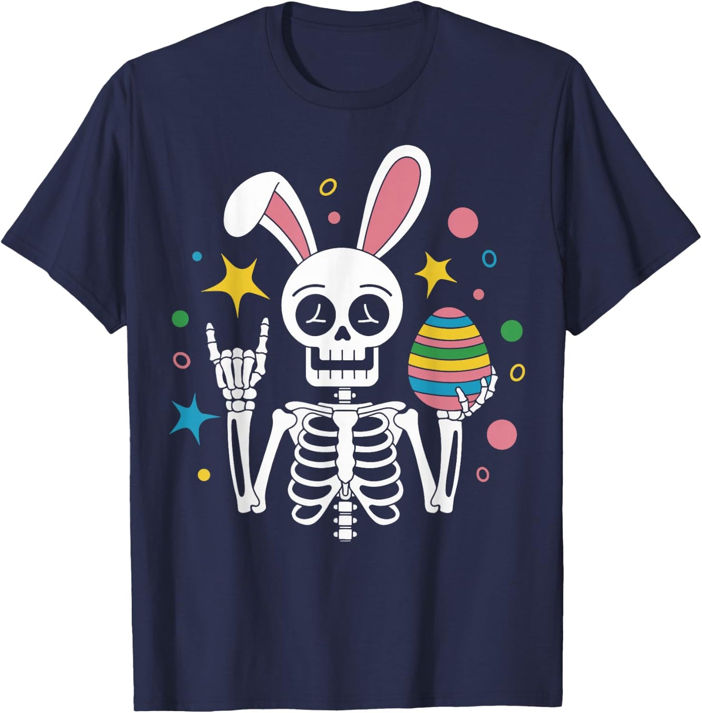 Skeleton Easter Bunny T-Shirt - T-Shirt | Navy