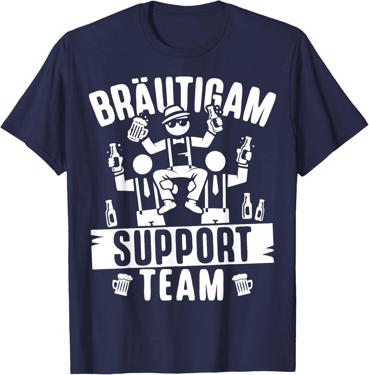 JGA Männer Junggesellenabschied Poltern Herren JGA T-Shirt - T-Shirt | Navy