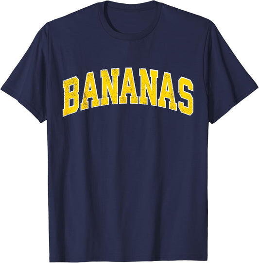 Retro Bananas Cute Bananas Gifts Men Women Boy Girl Kid T-Shirt - T-Shirt | Navy