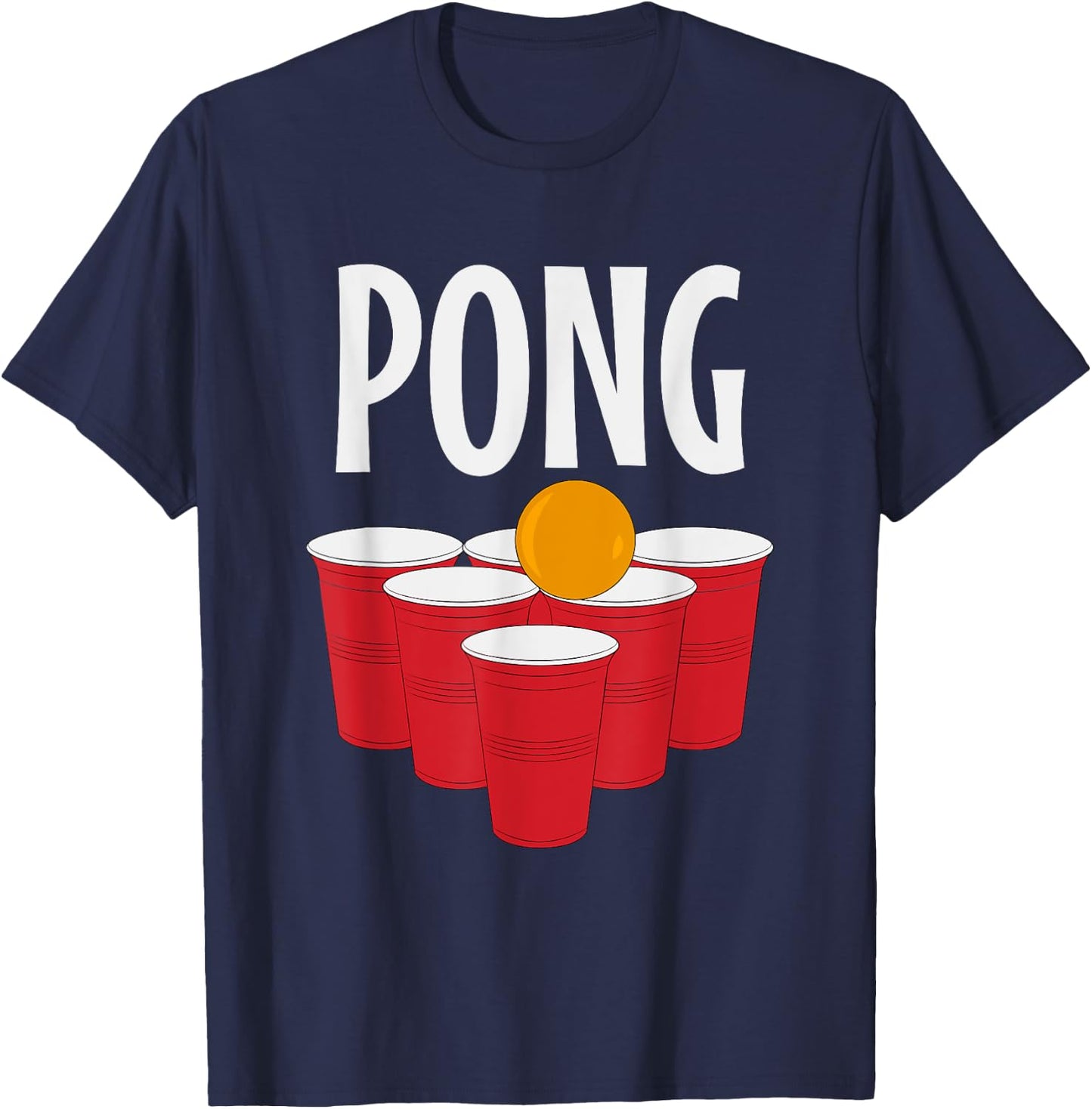Funny Beer Pong drinking Halloween Carnival Partner Costume T-Shirt - T-Shirt | Navy