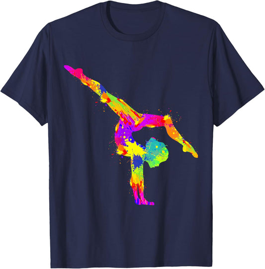 Gymnastics Women's Girls' Children's , black T-Shirt - T-Shirt | Navy