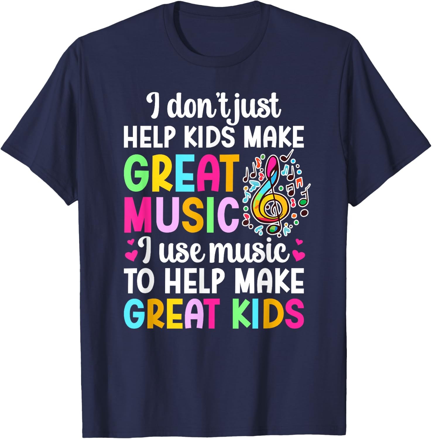 Great Music Teacher Appreciation Music Teaching T-Shirt - T-Shirt | Navy