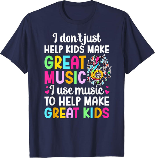 Great Music Teacher Appreciation Music Teaching T-Shirt - T-Shirt | Navy