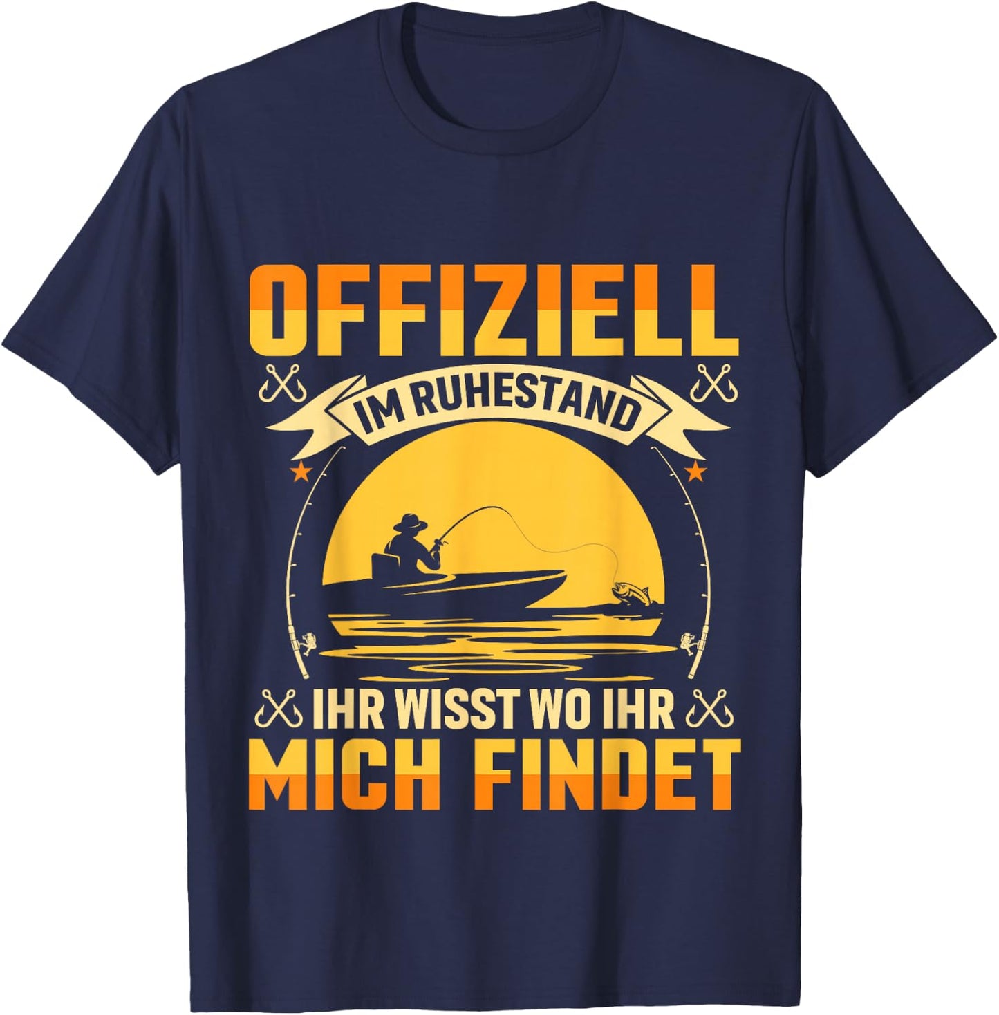 Ruhestand Angeln Spruch Ruhestand Abschiedsgeschenk T-Shirt - T-Shirt | Navy
