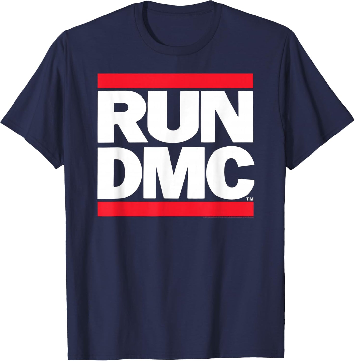 RUN DMC Logo Hip Oldschool , black T-Shirt - T-Shirt | Navy