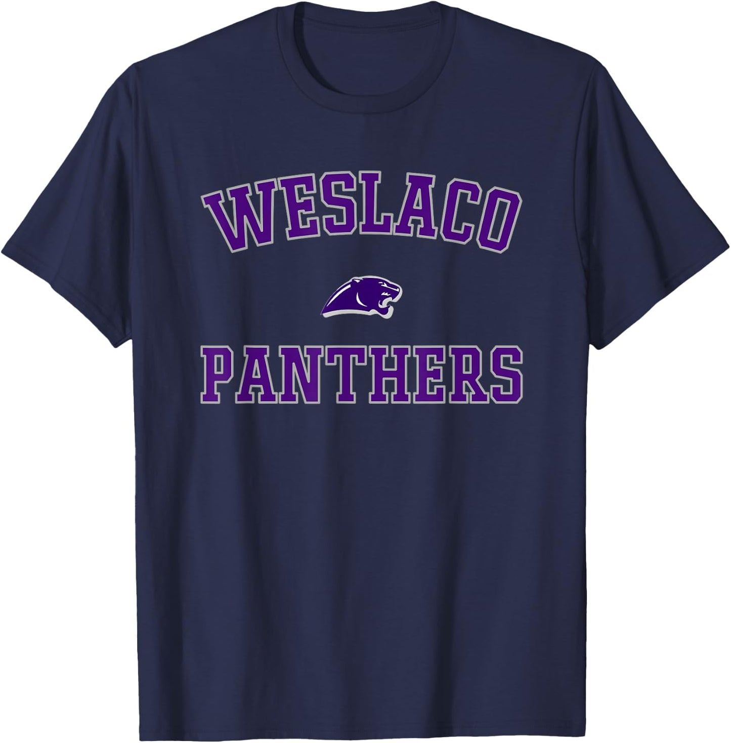 Weslaco Panthers Logo Varsity HS T-Shirt - T-Shirt | Navy