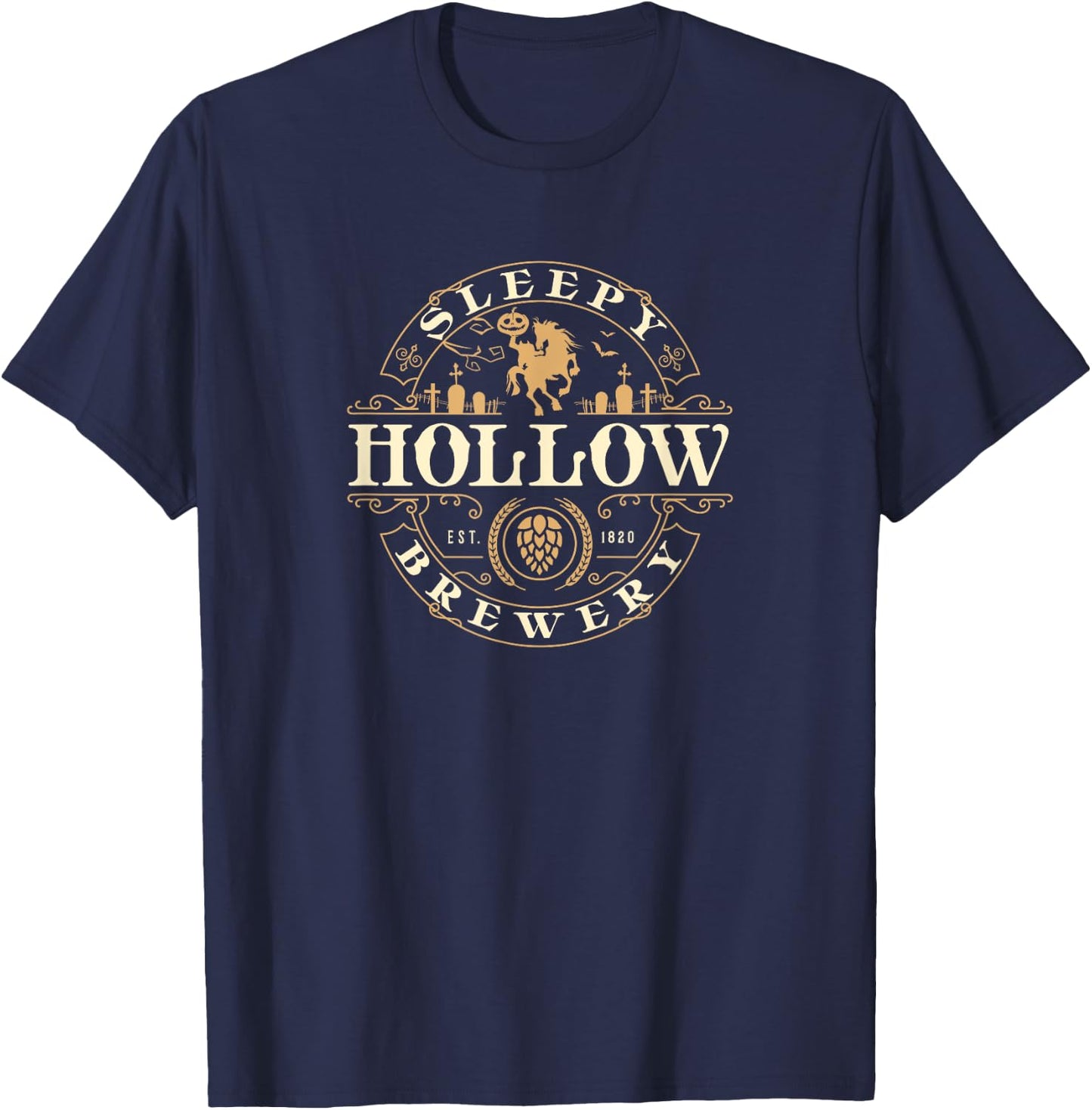 Sleepy Hollow Brewery Inn Halloween Salem party Headless T-Shirt - T-Shirt | Navy
