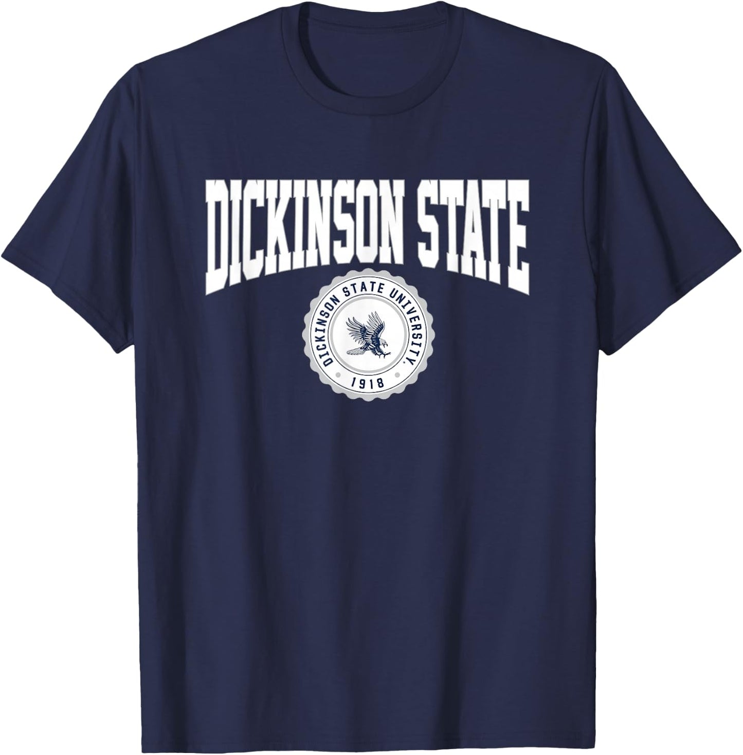 Dickinson State University Blue Hawks Collegiate Seal T-Shirt - T-Shirt | Navy