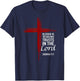 Blessed Is The Man Trusts In The Lord Christian Cross Verse T-Shirt - T-Shirt | Navy