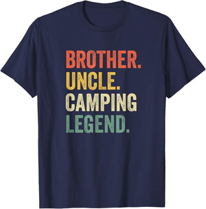 Funny Camper Brother Uncle Camping Legend Vintage T-Shirt - T-Shirt | Navy