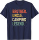 Funny Camper Brother Uncle Camping Legend Vintage T-Shirt - T-Shirt | Navy